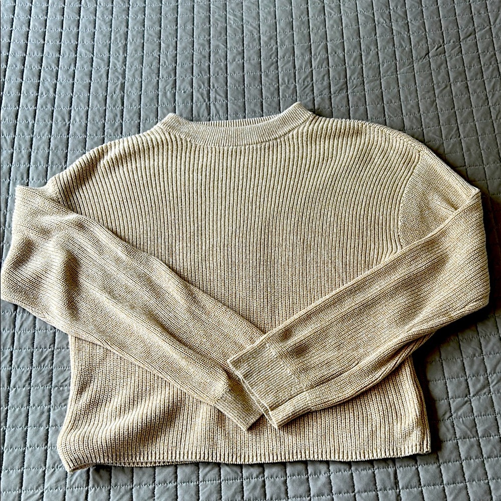 EUC - H&M Beige Marled Knit Sweater